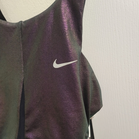 NWT Nike Swimming Onyx Flash reversible crossback top in iridecent black size XL - Picture 7 of 11